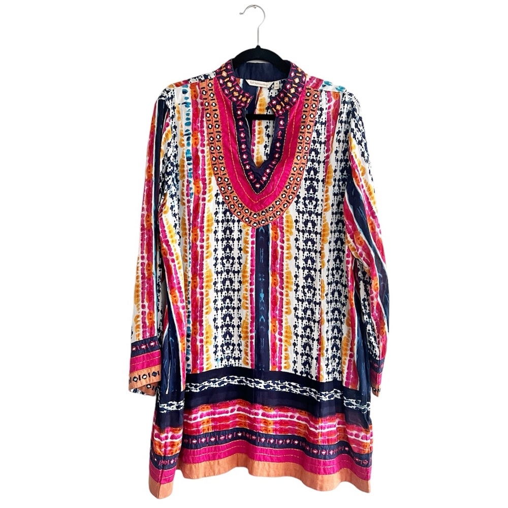 Soft Surroundings multi colored long sleeve dress xl
